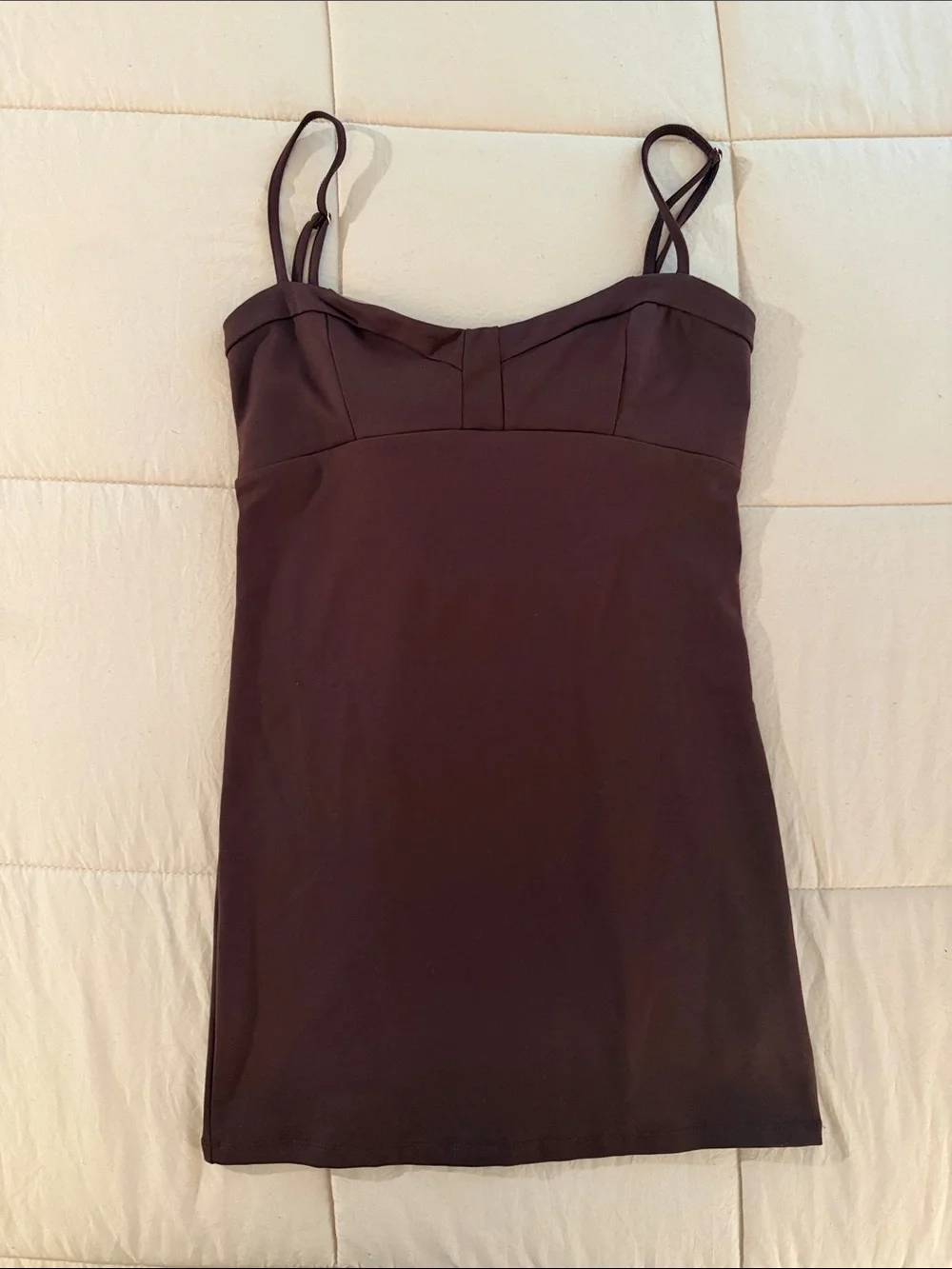 Free People Probably Should Body Con Mini Brown Maroon Dress